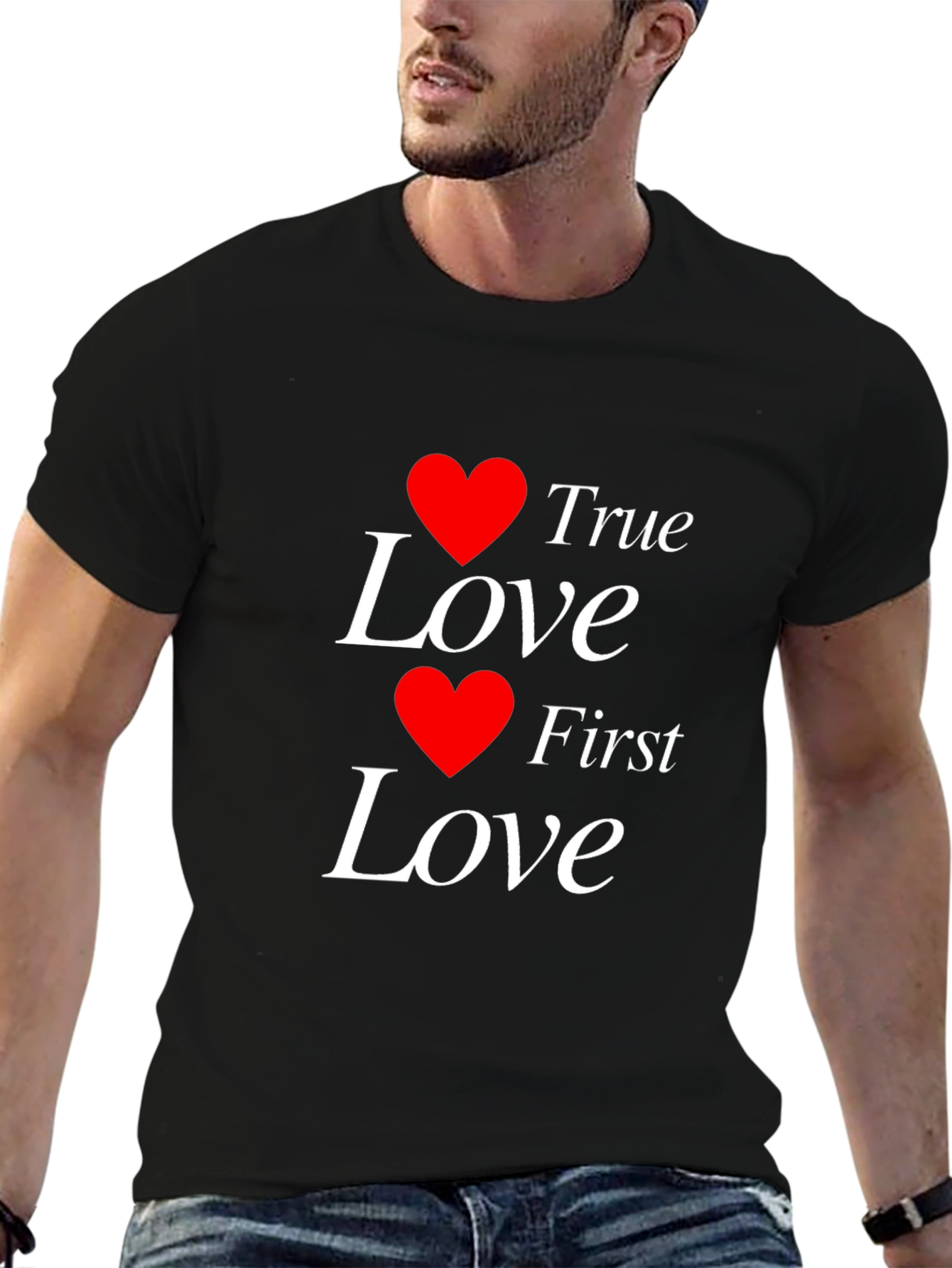 True Love First Love Heart Graphic T-Shirt