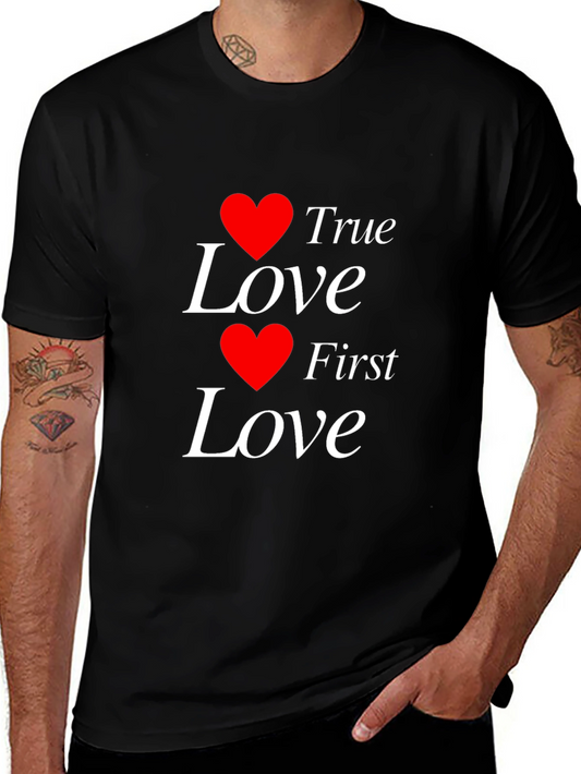 True Love First Love Heart Graphic T-Shirt