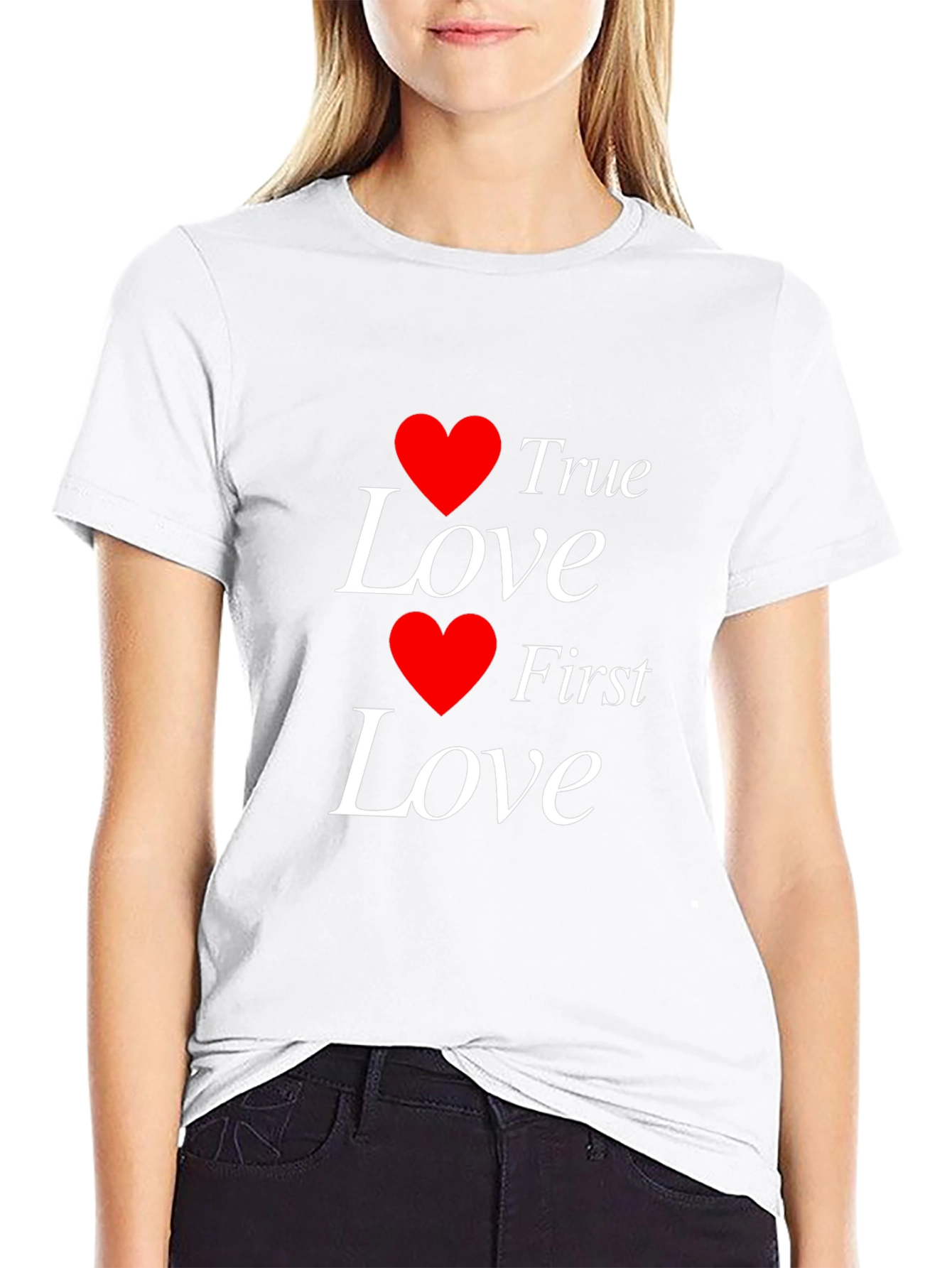 True Love First Love Heart Graphic T-Shirt