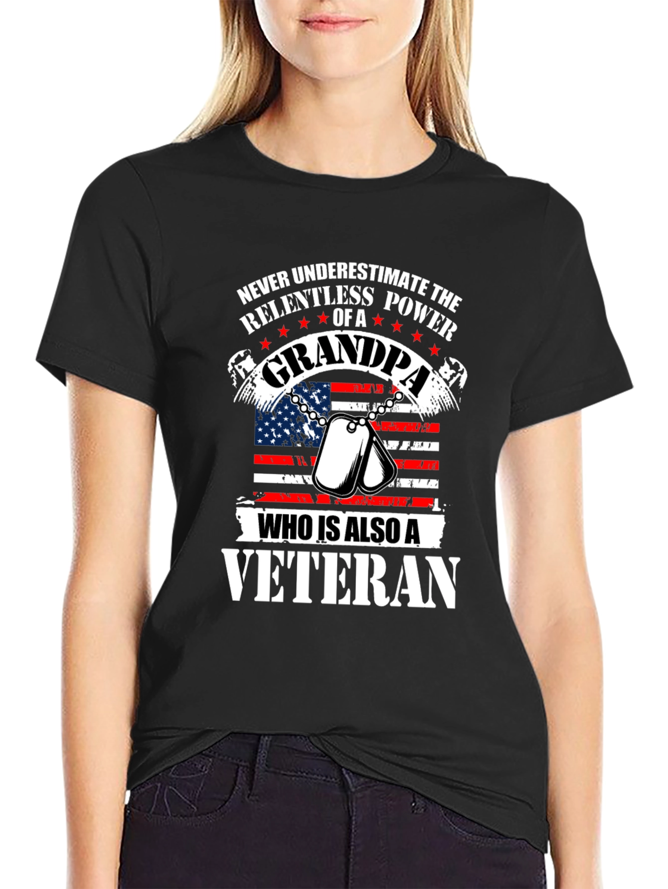 Grandpa Veteran Graphic Tee - Relentless Power