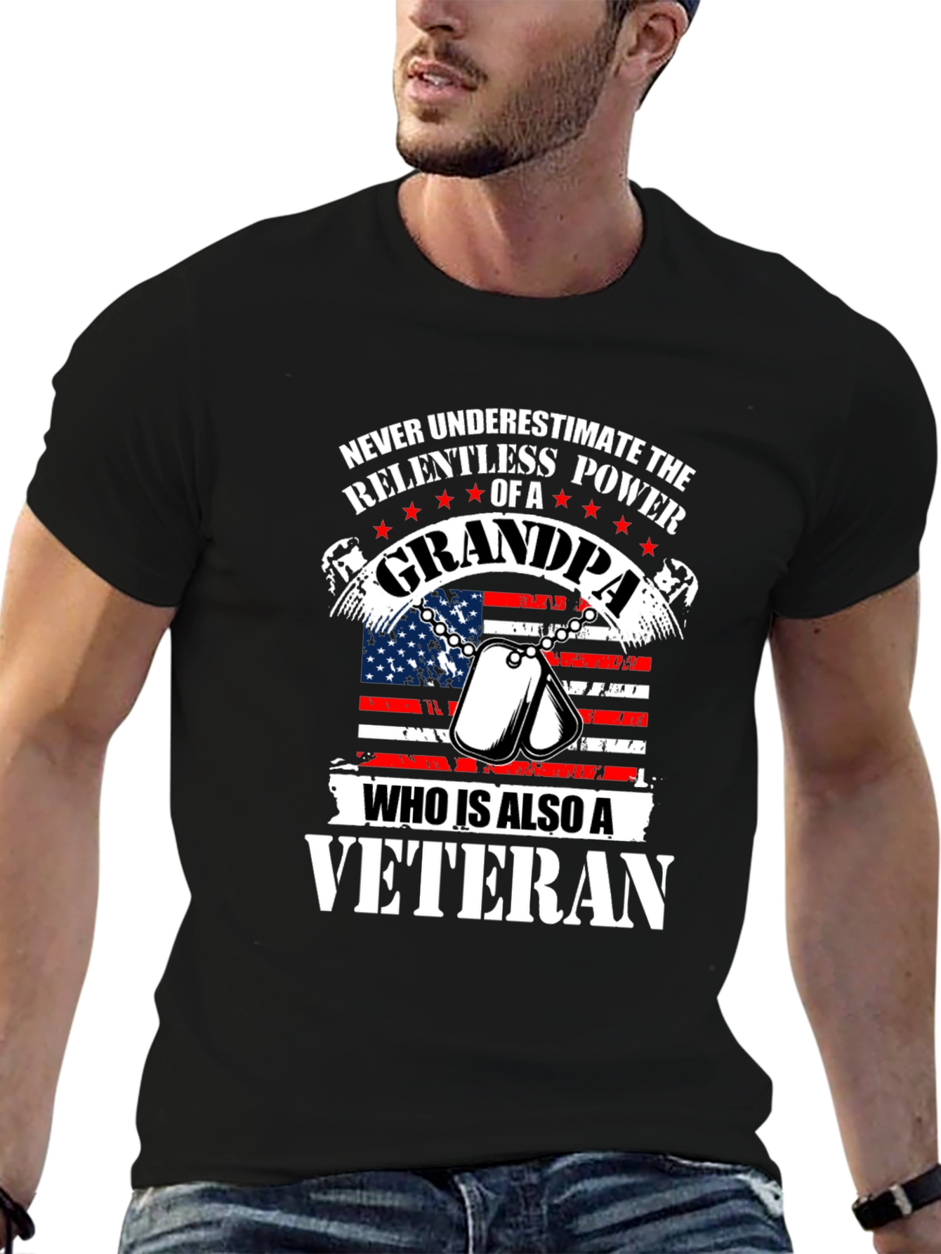 Grandpa Veteran Graphic Tee - Relentless Power
