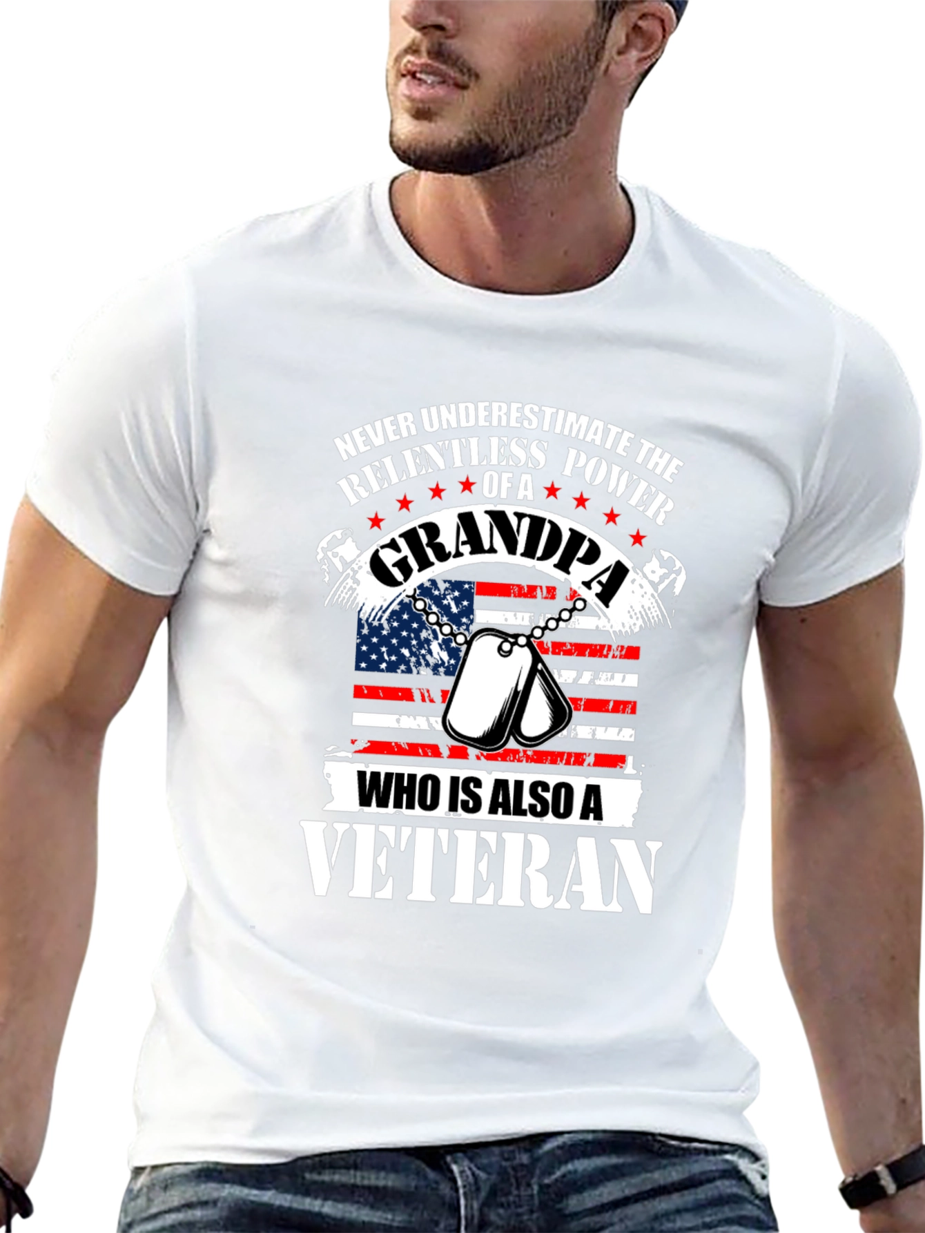 Grandpa Veteran Graphic Tee - Relentless Power