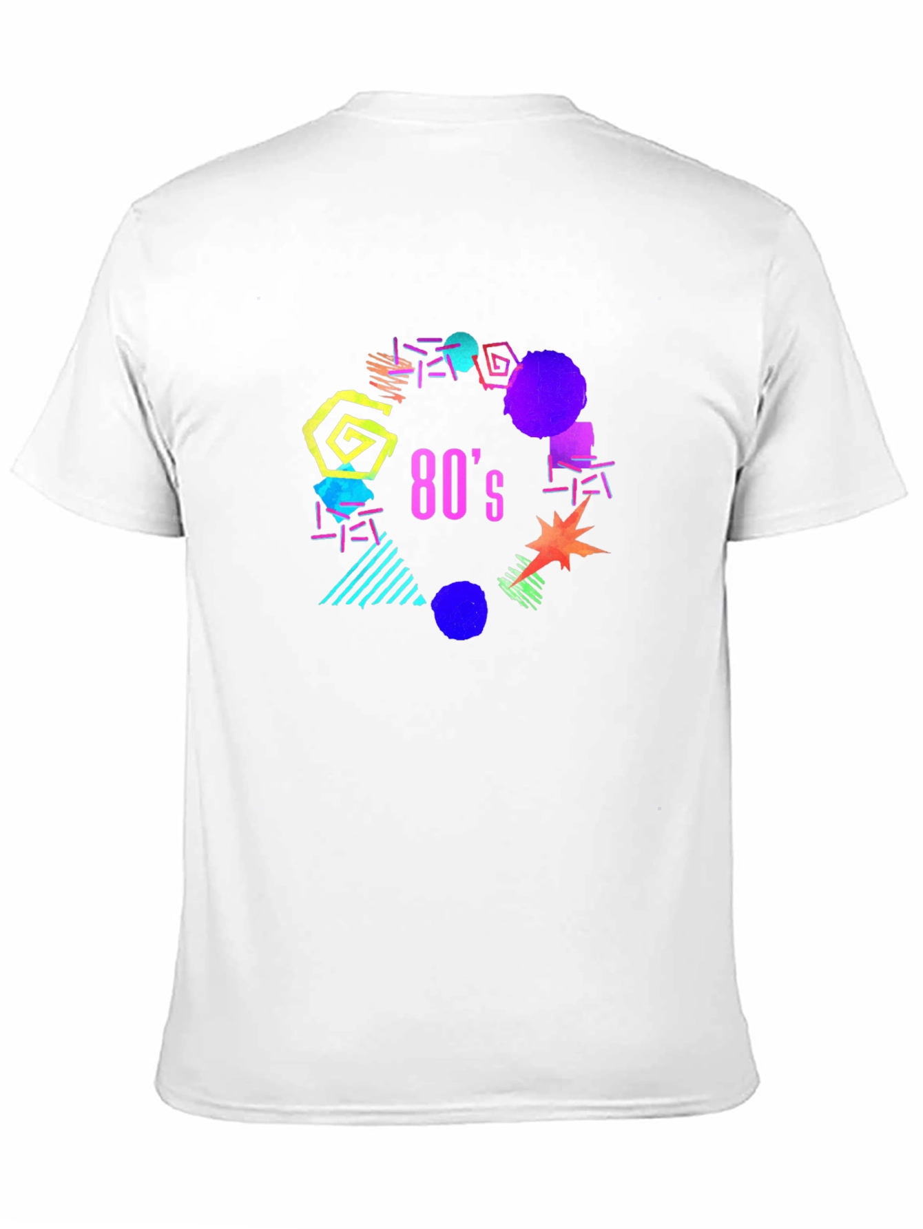 Retro 80s Graphic Tee - Black Cotton T-Shirt