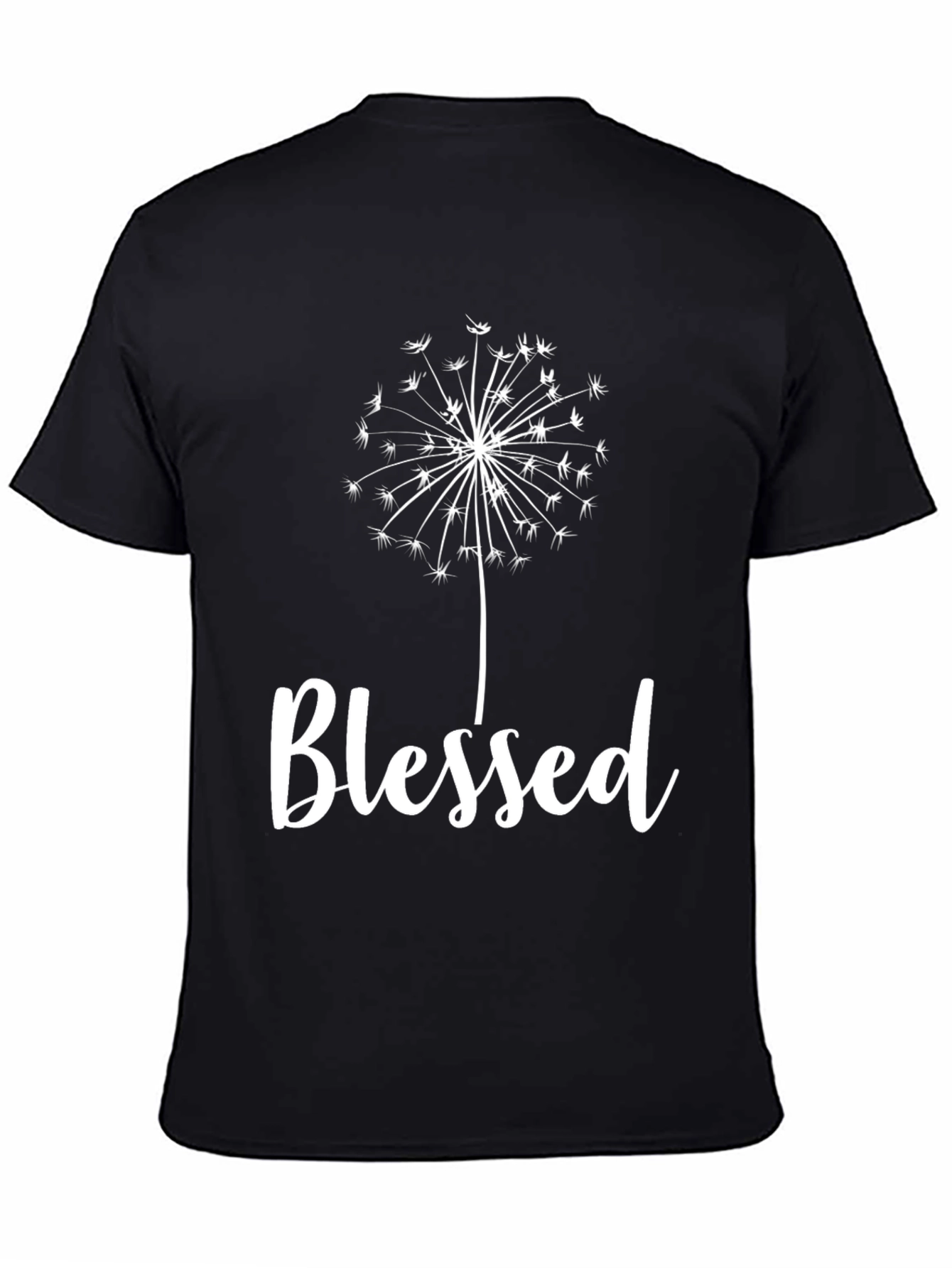 Blessed Dandelion Graphic Tee - Black