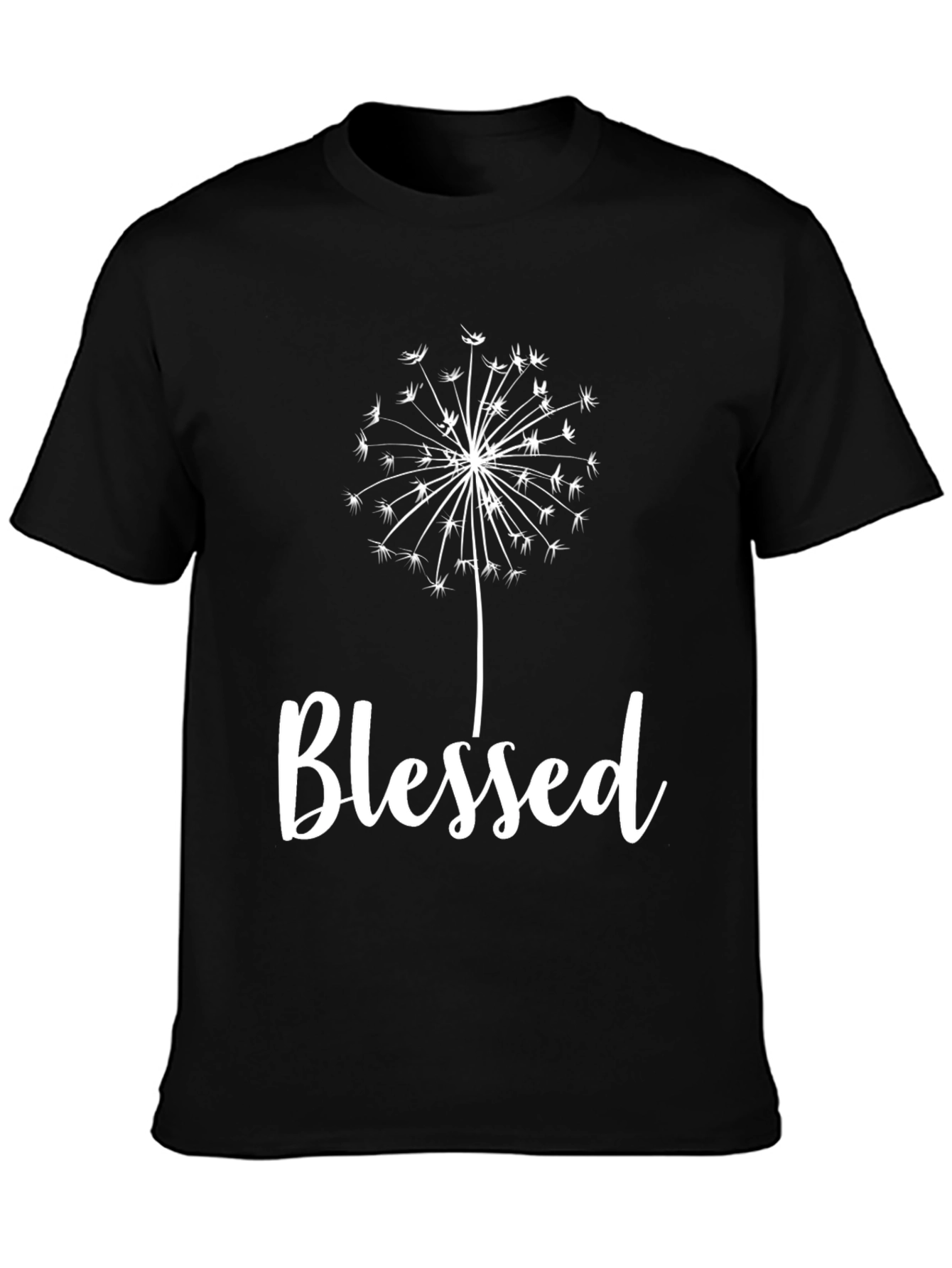 Blessed Dandelion Graphic Tee - Black