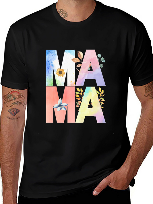 Floral Mama T-Shirt - Unique Watercolor Design