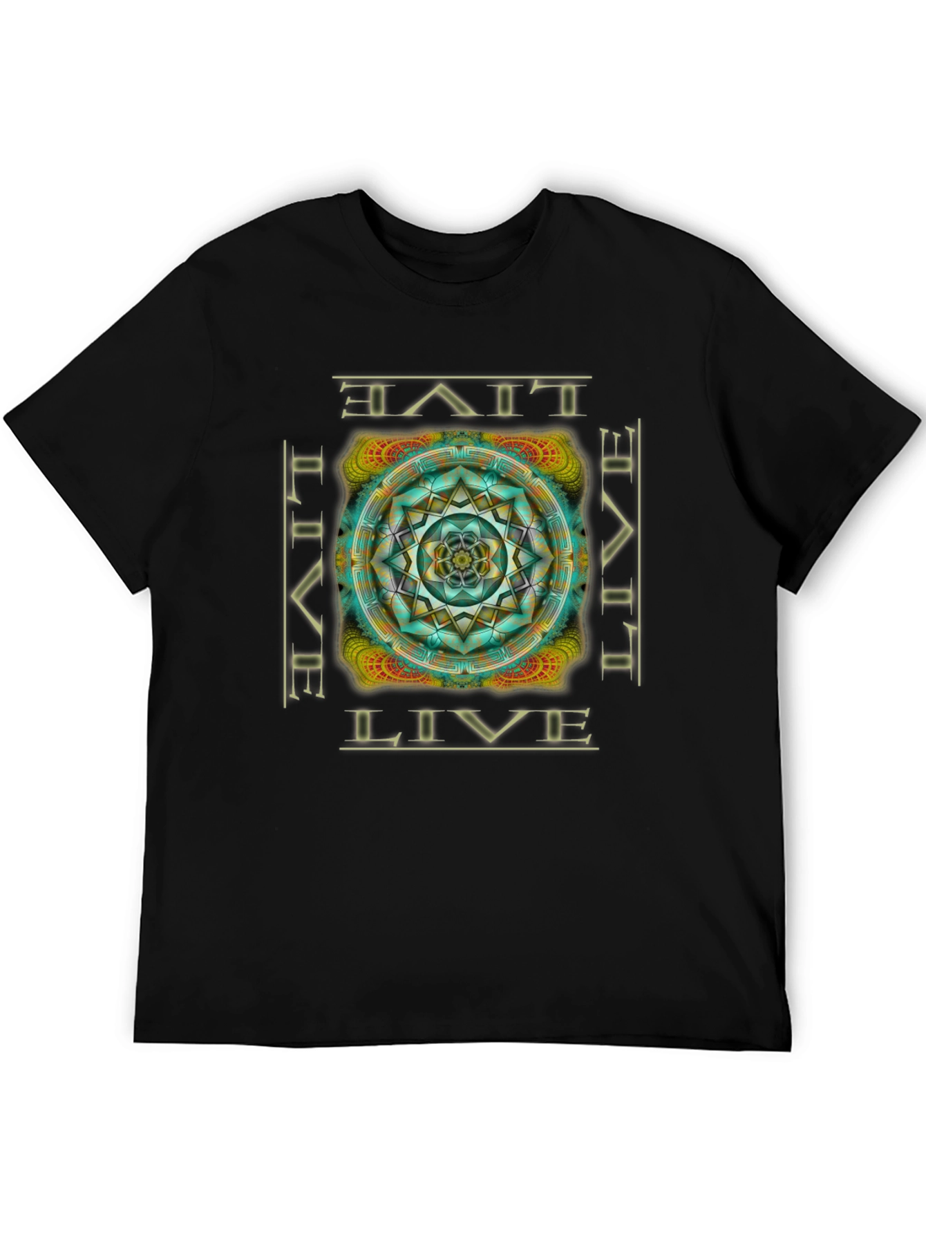 Live Mandala Graphic T-Shirt