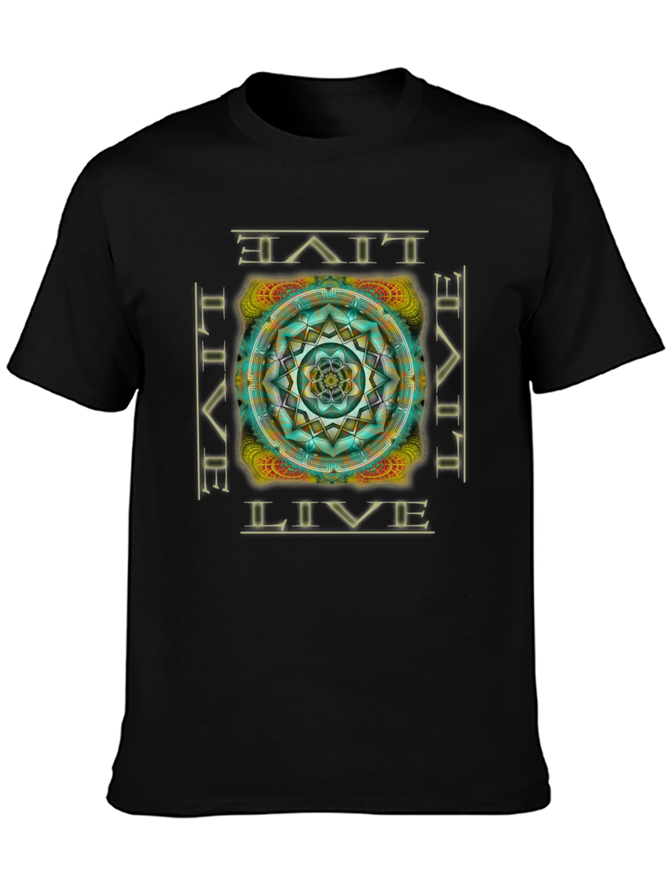 Live Mandala Graphic T-Shirt