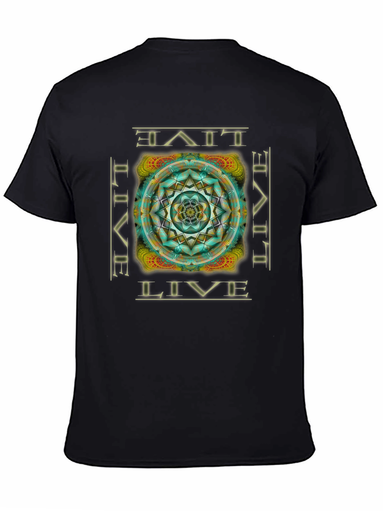 Live Mandala Graphic T-Shirt