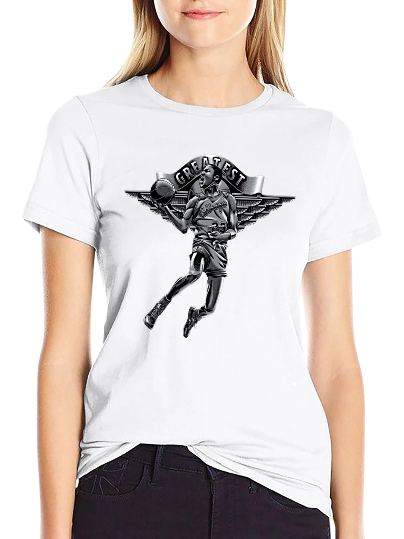 Greatest Basketball Graphic T-Shirt - Black