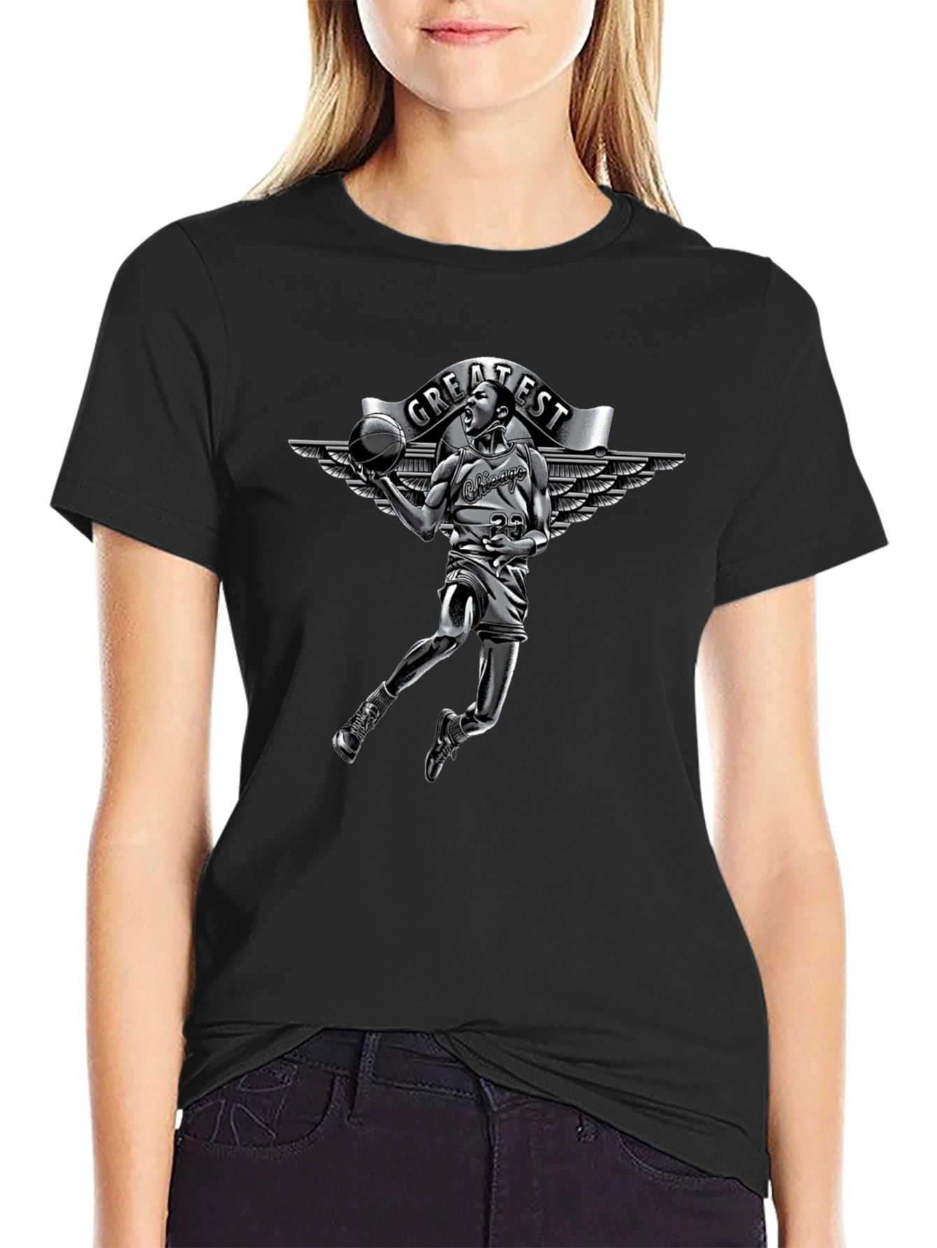 Greatest Basketball Graphic T-Shirt - Black