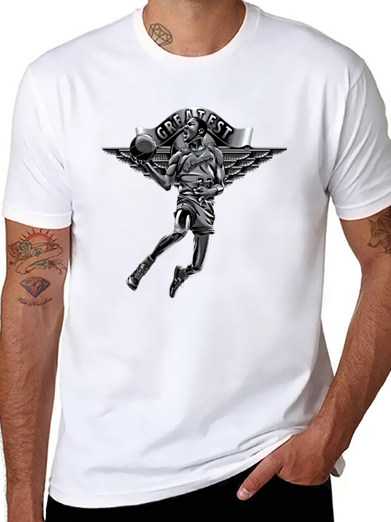 Greatest Basketball Graphic T-Shirt - Black