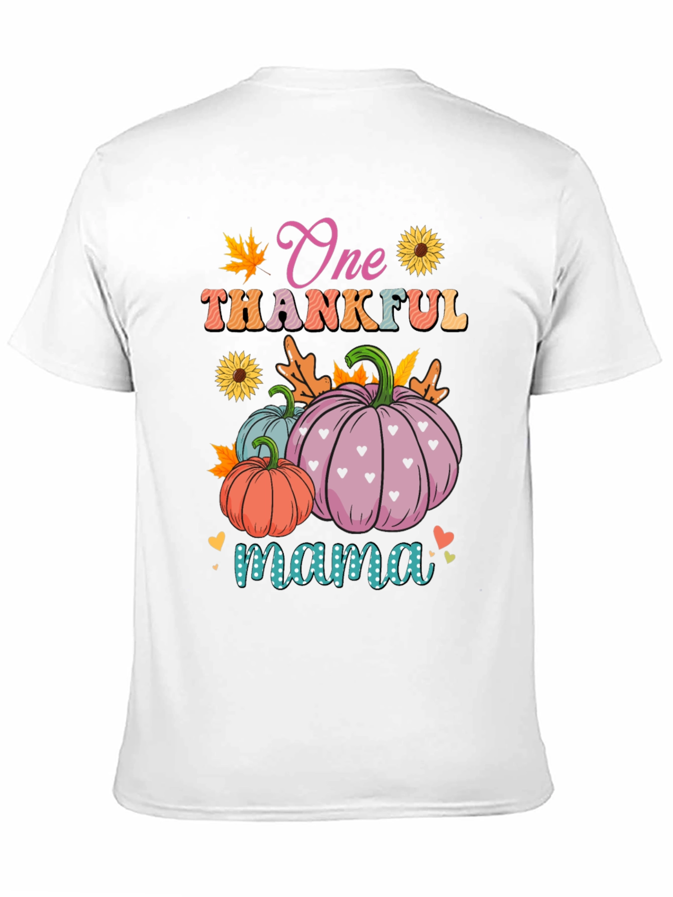 One Thankful Mama T-Shirt - Fall Pumpkins