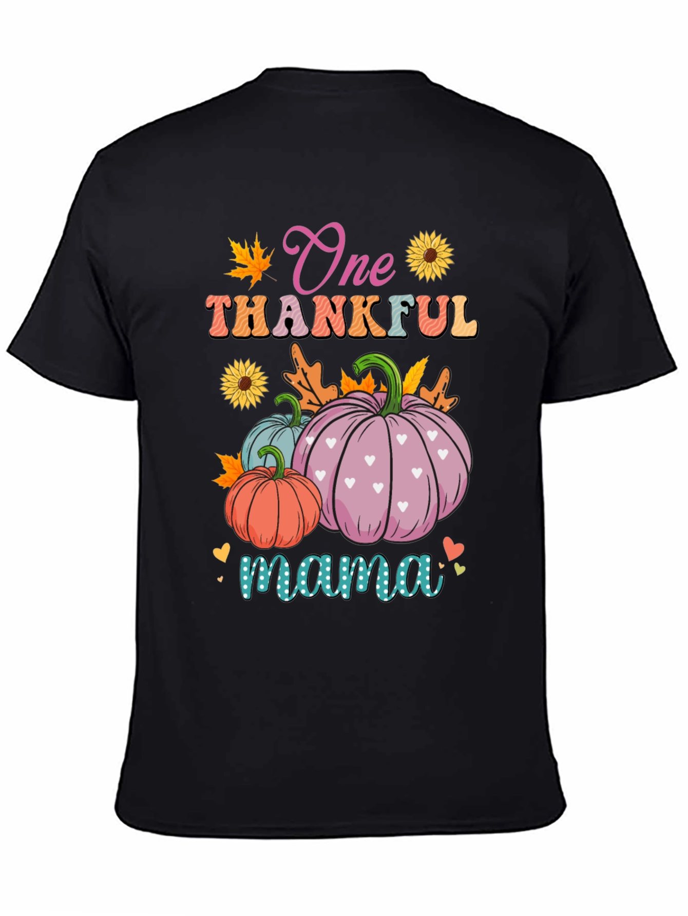 One Thankful Mama T-Shirt - Fall Pumpkins