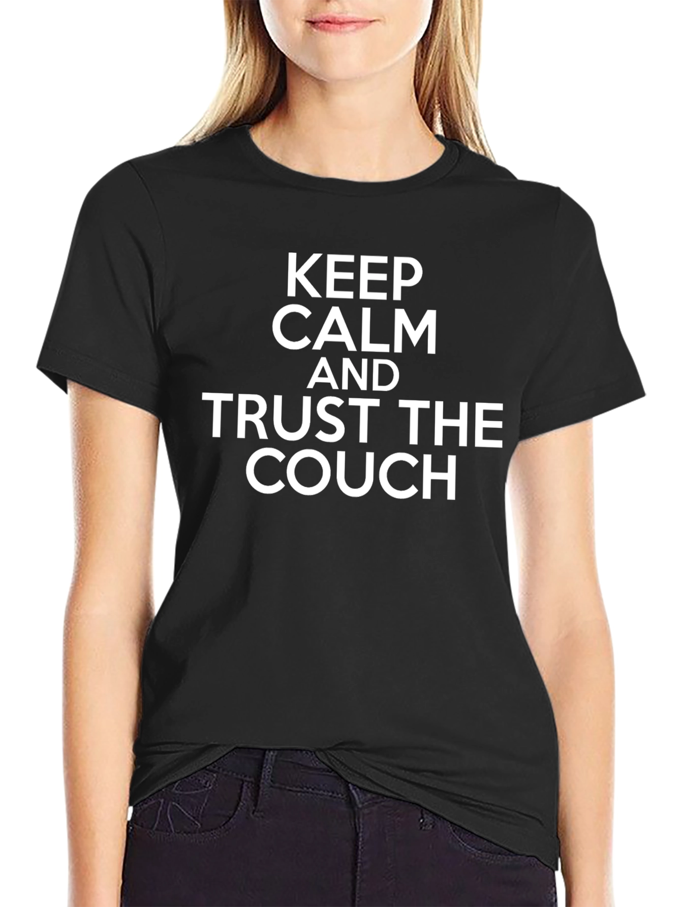 Keep Calm and Trust the Couch Graphic Tee