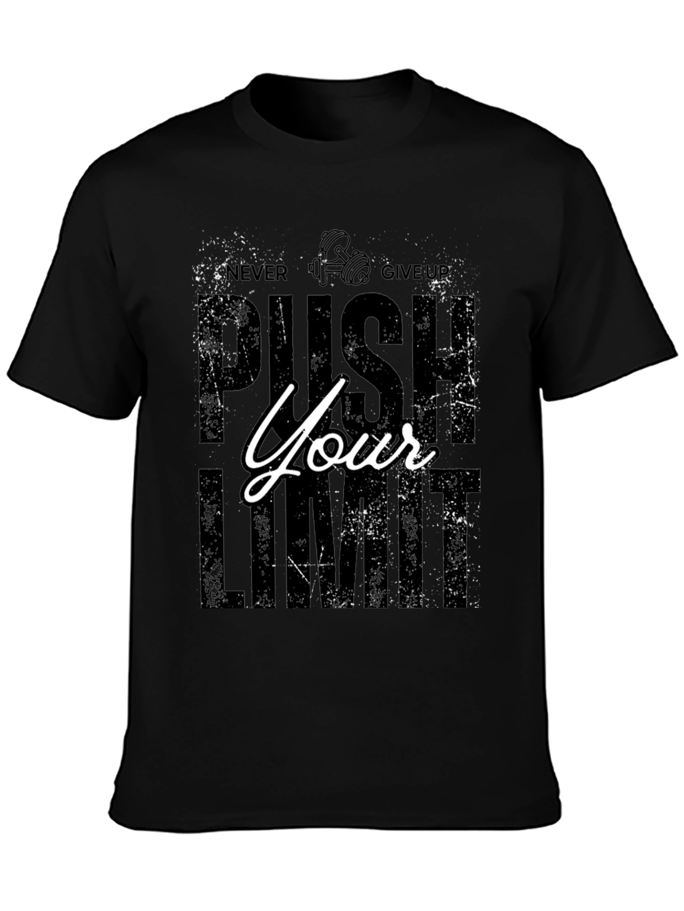 Push Your Limit Graphic Tee - Mens Black T-Shirt
