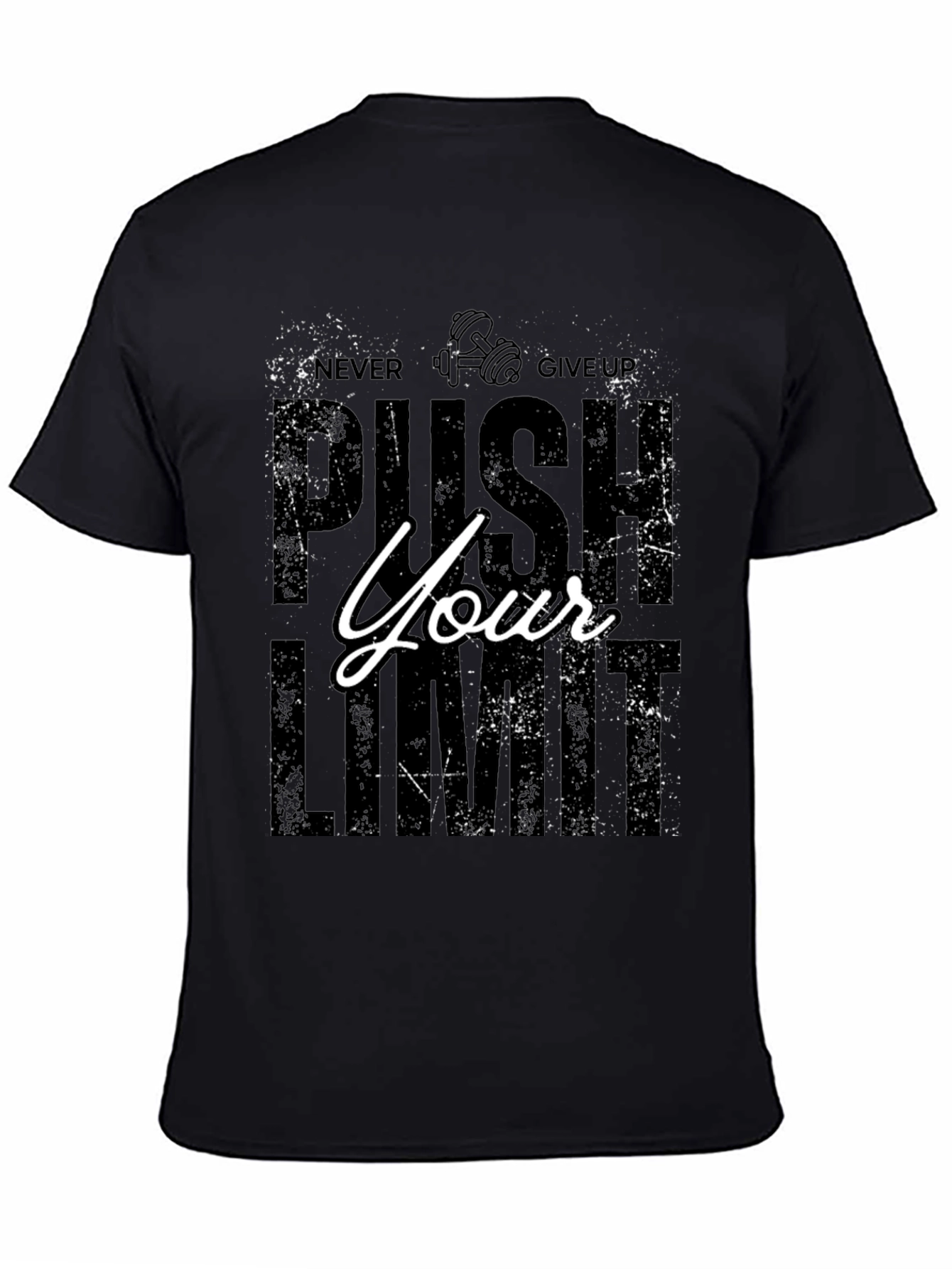 Push Your Limit Graphic Tee - Mens Black T-Shirt