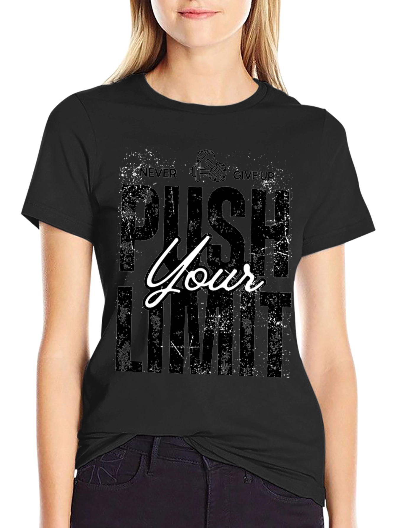 Push Your Limit Graphic Tee - Mens Black T-Shirt