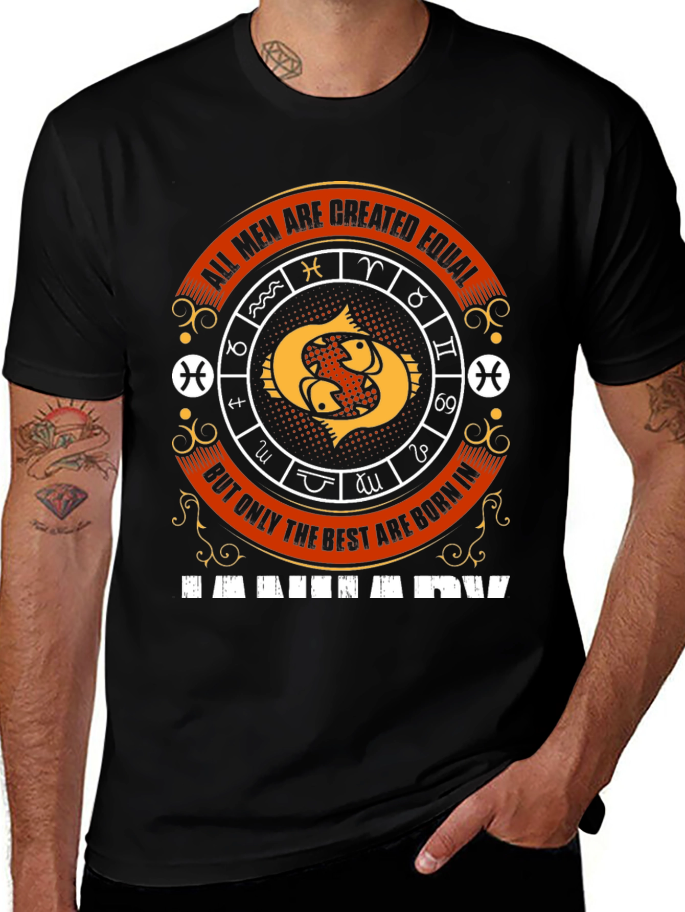 Pisces Zodiac T-Shirt - All Men Are Created Equal