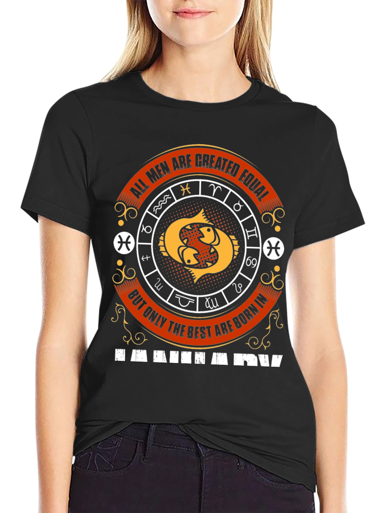 Pisces Zodiac T-Shirt - All Men Are Created Equal