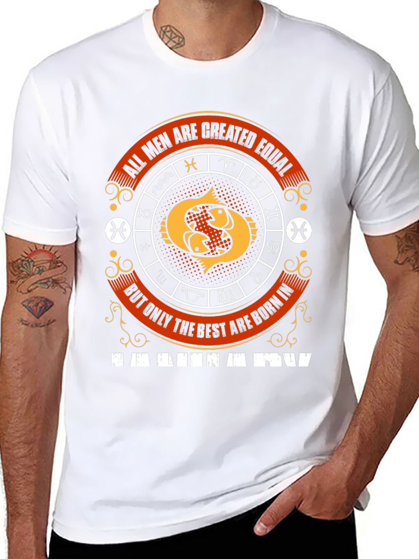 Pisces Zodiac T-Shirt - All Men Are Created Equal