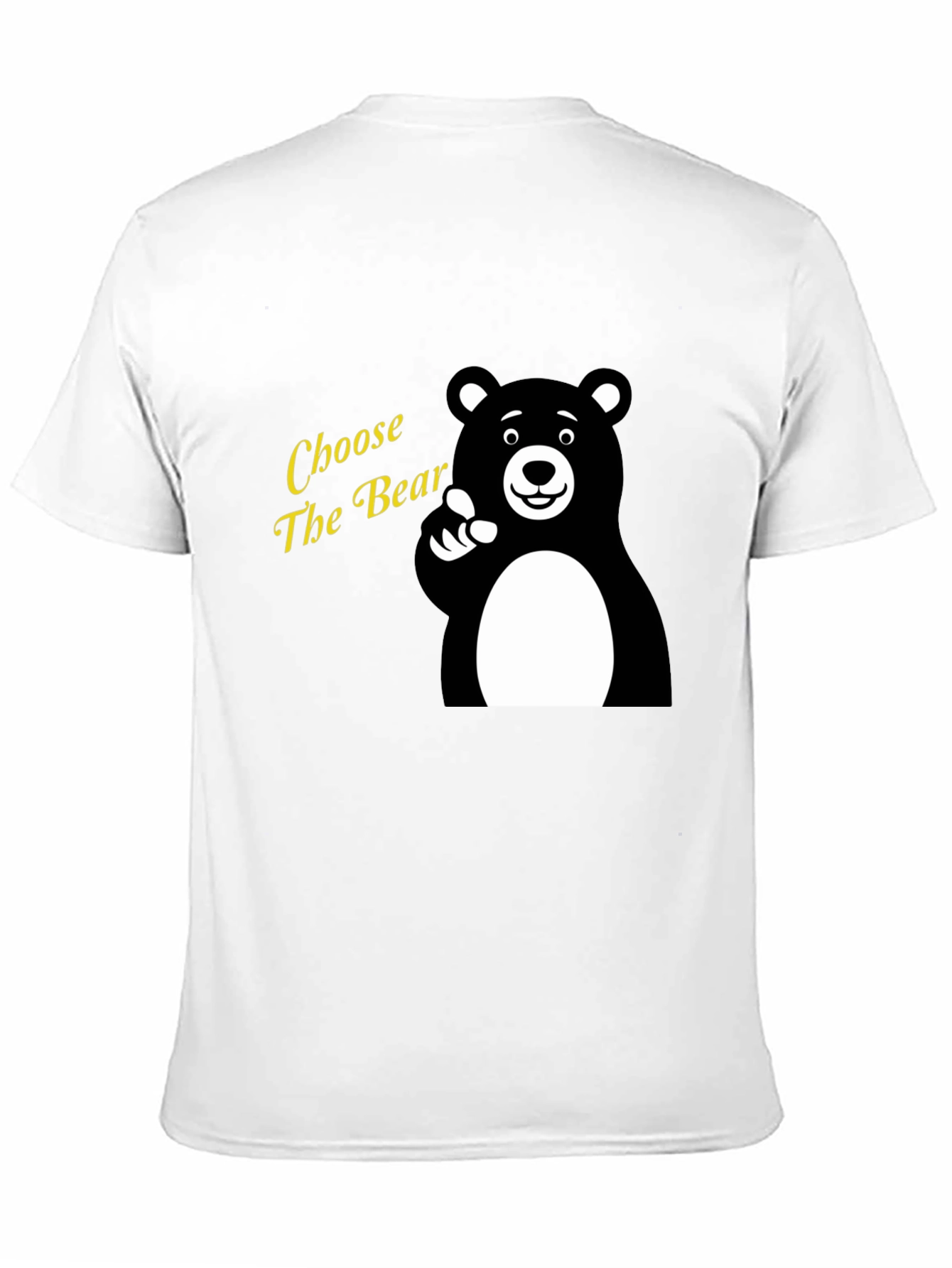 Choose The Bear Graphic Tee - Black Cotton T-Shirt