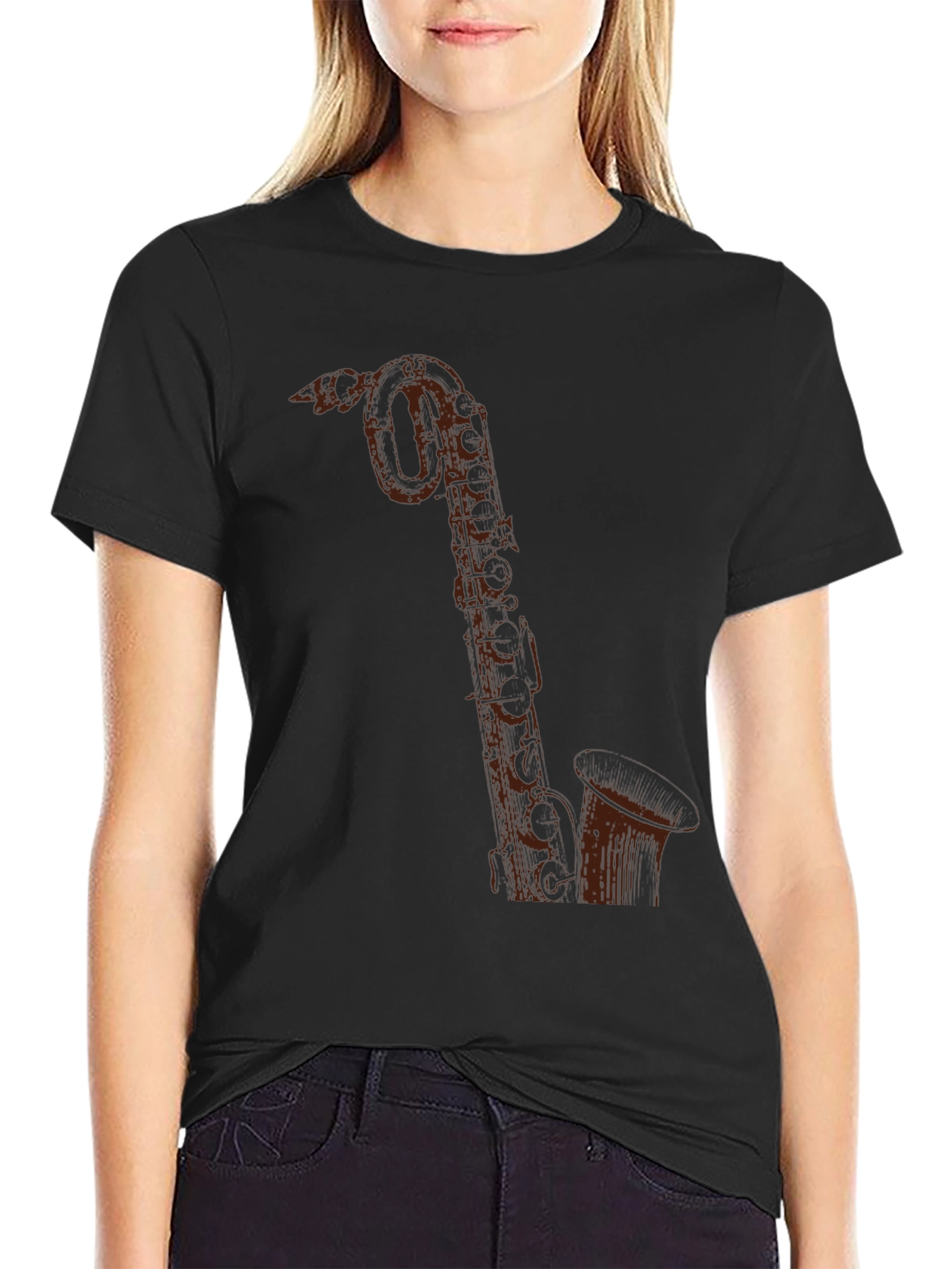 Saxophone Graphic T-Shirt - Musical Instrument Tee