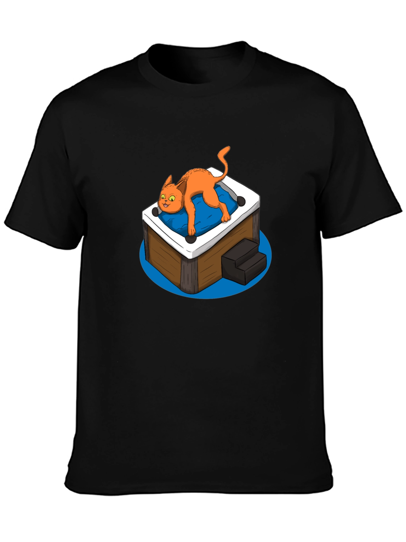 Cat in Hot Tub Graphic Tee
