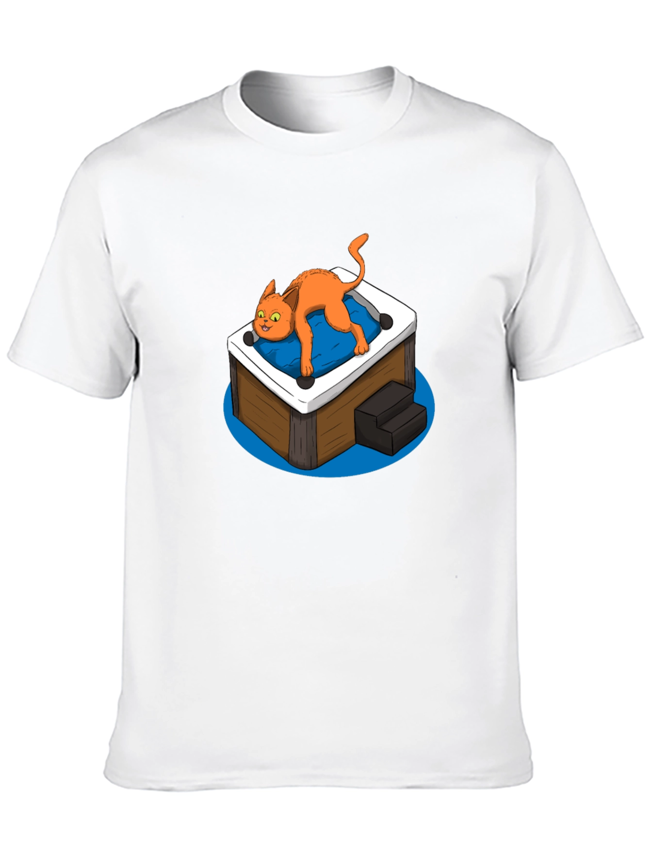 Cat in Hot Tub Graphic Tee