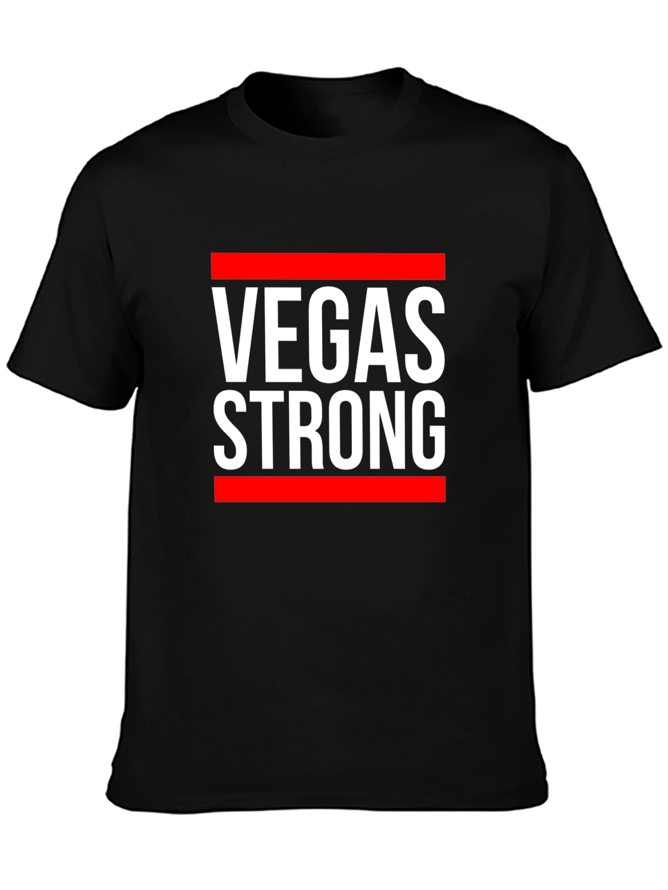 Vegas Strong Graphic Tee - Black Cotton T-Shirt