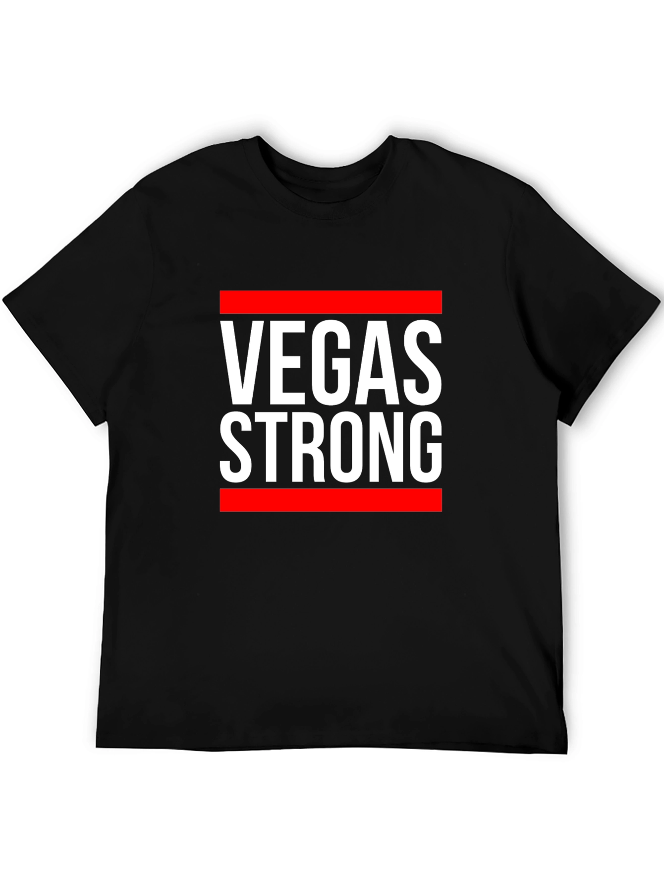 Vegas Strong Graphic Tee - Black Cotton T-Shirt