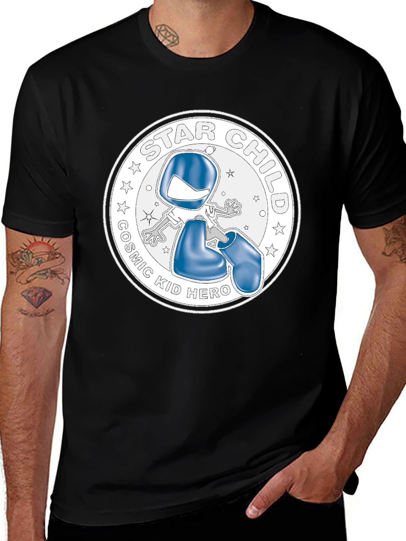 Cosmic Kid Hero Black T-Shirt