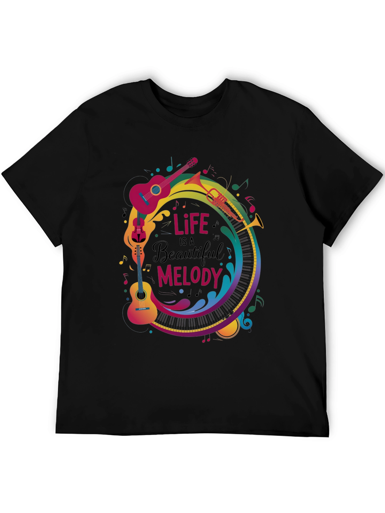 Life is a Beautiful Melody Graphic T-Shirt