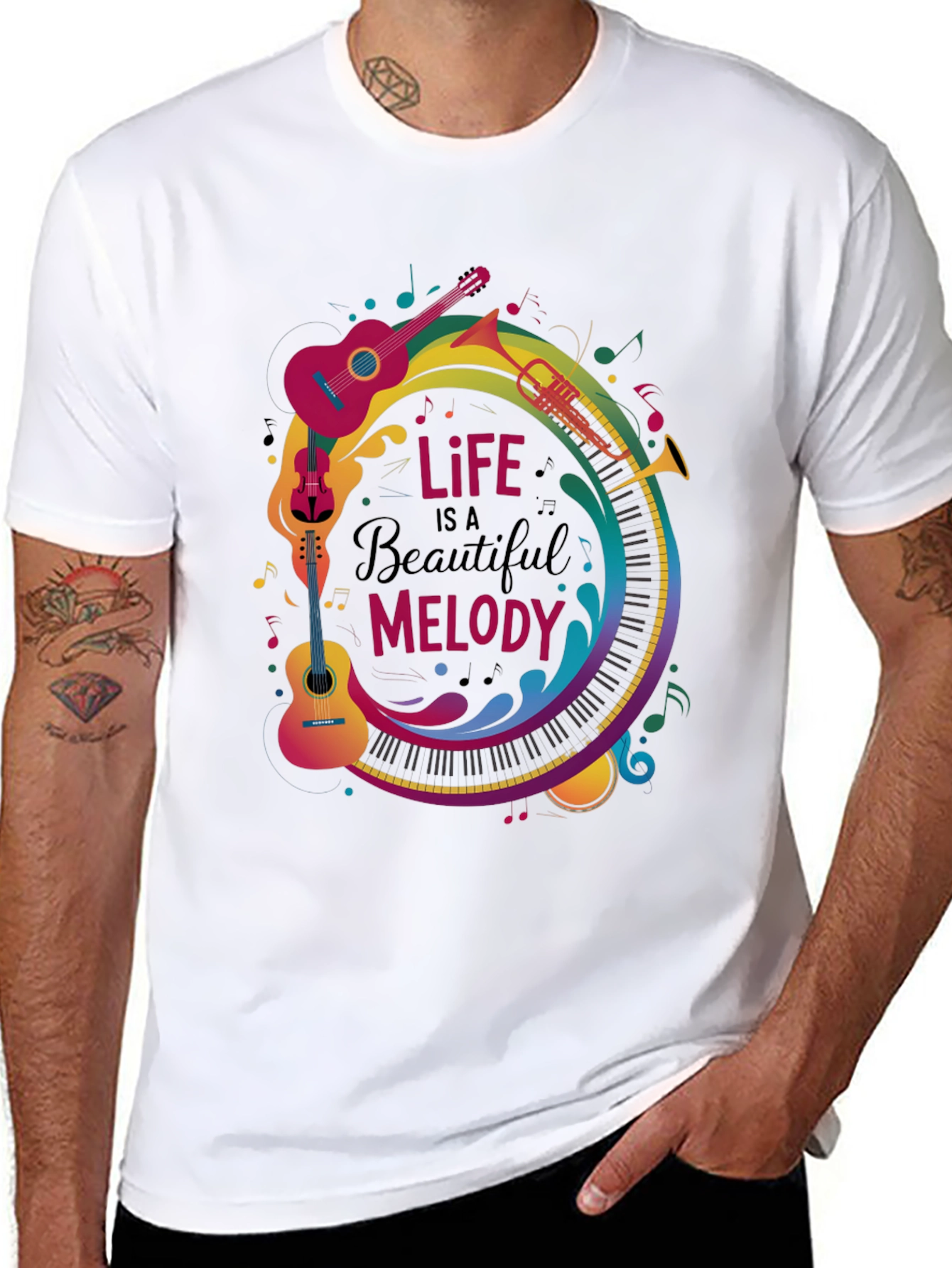 Life is a Beautiful Melody Graphic T-Shirt