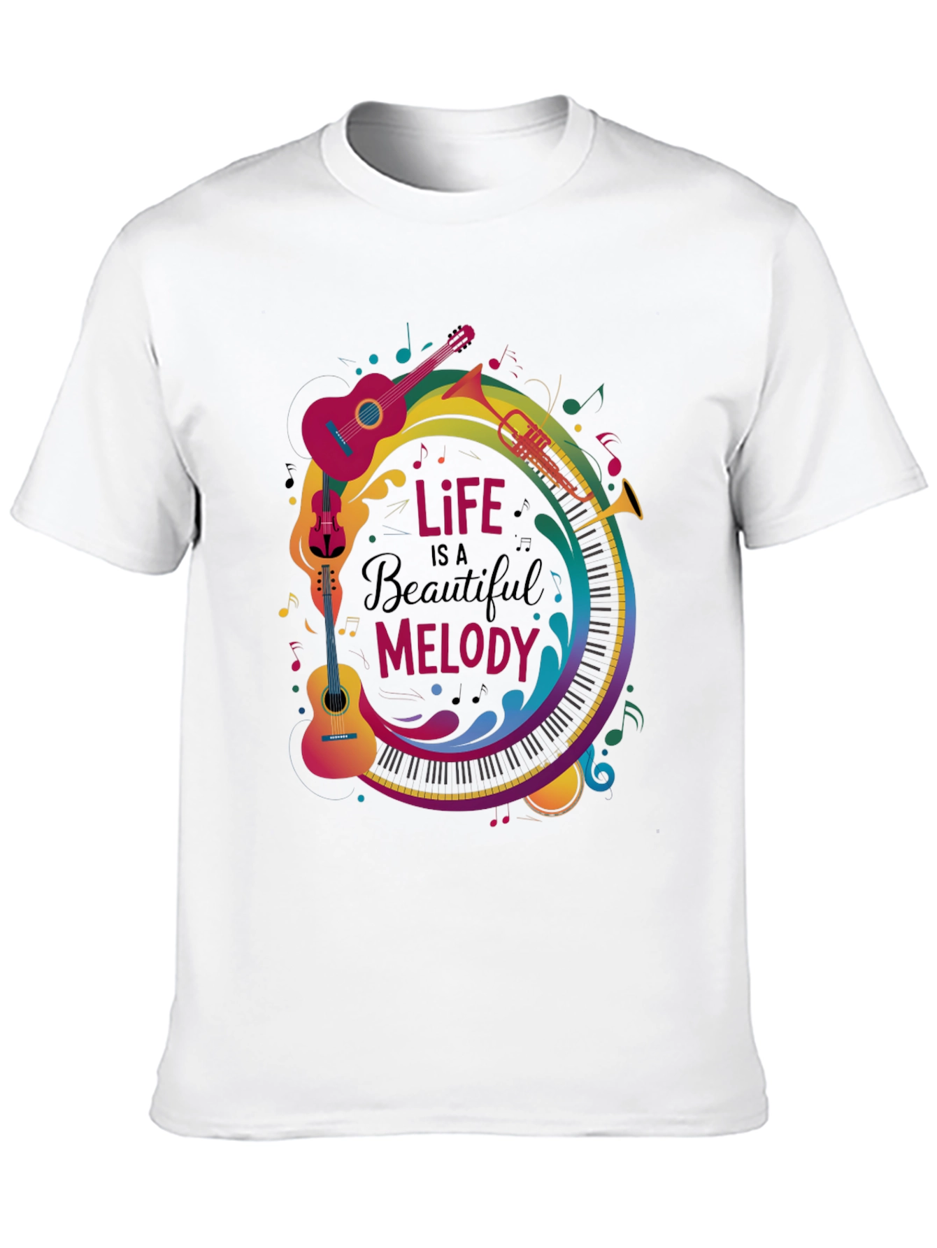 Life is a Beautiful Melody Graphic T-Shirt