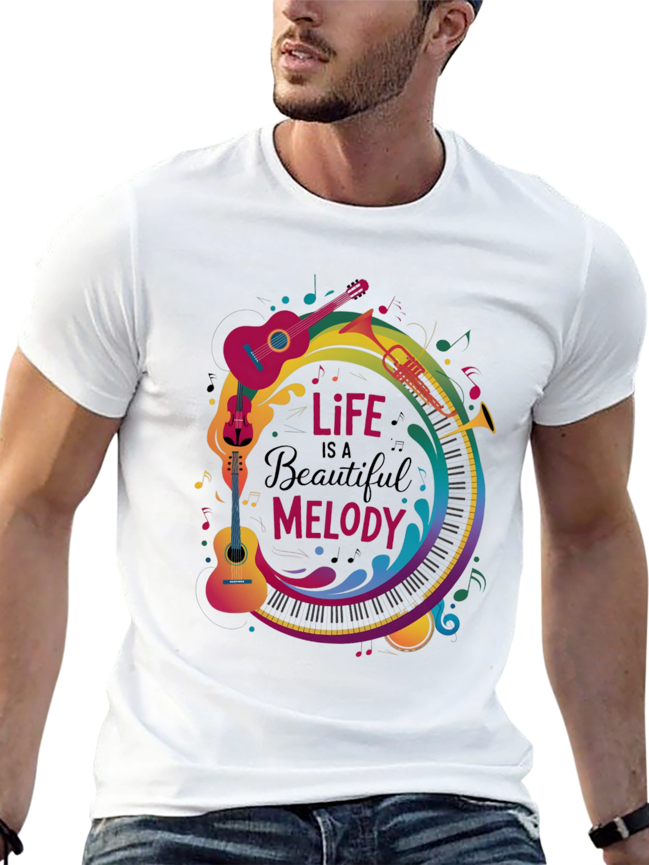 Life is a Beautiful Melody Graphic T-Shirt