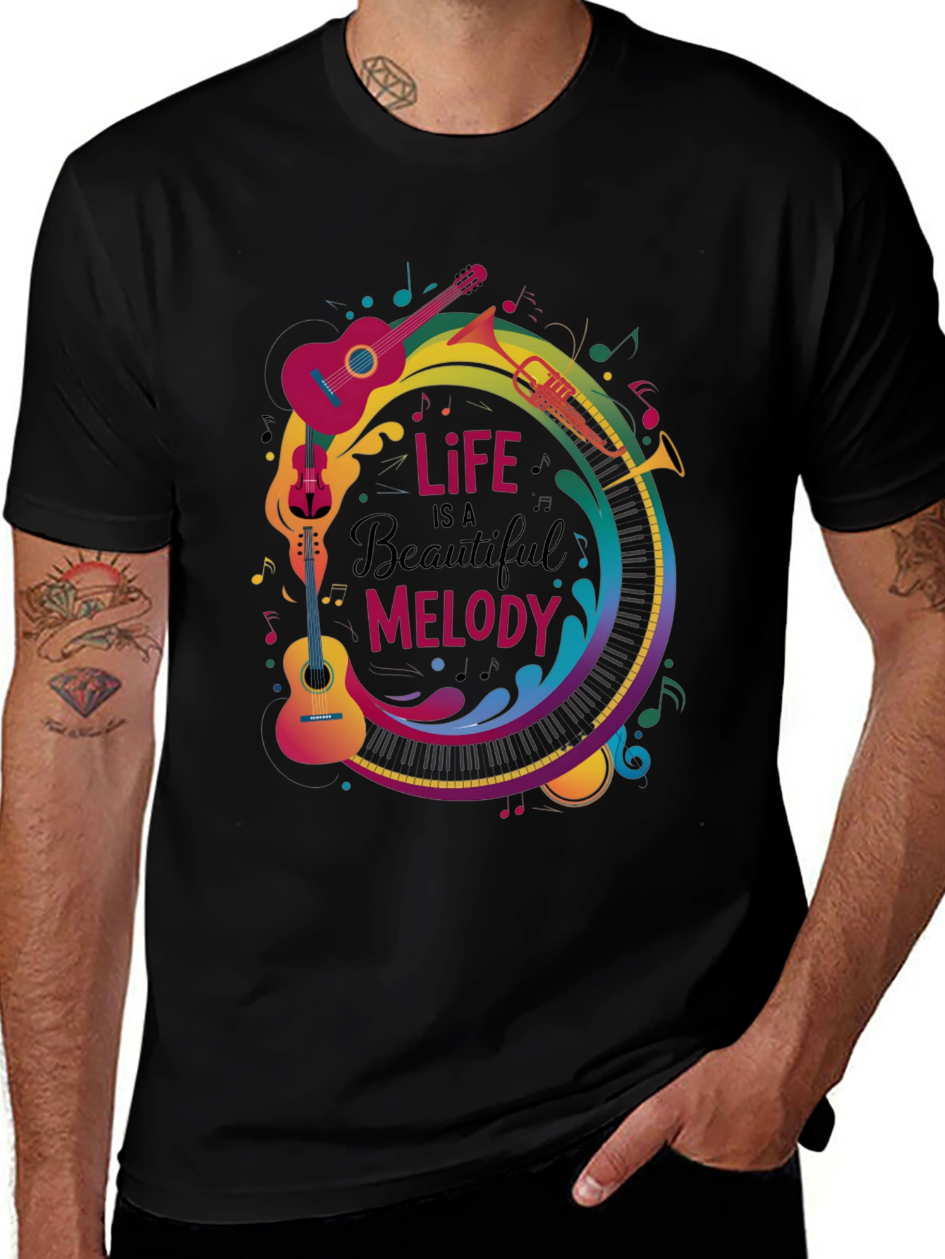 Life is a Beautiful Melody Graphic T-Shirt
