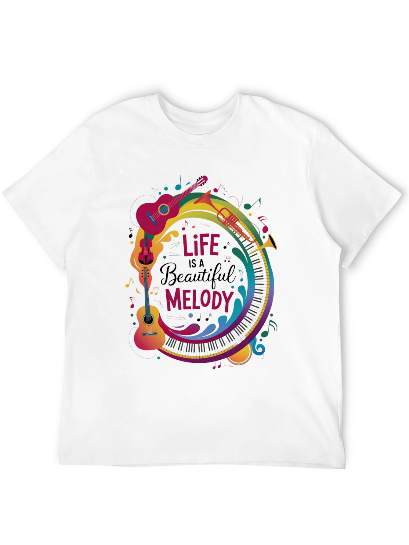 Life is a Beautiful Melody Graphic T-Shirt