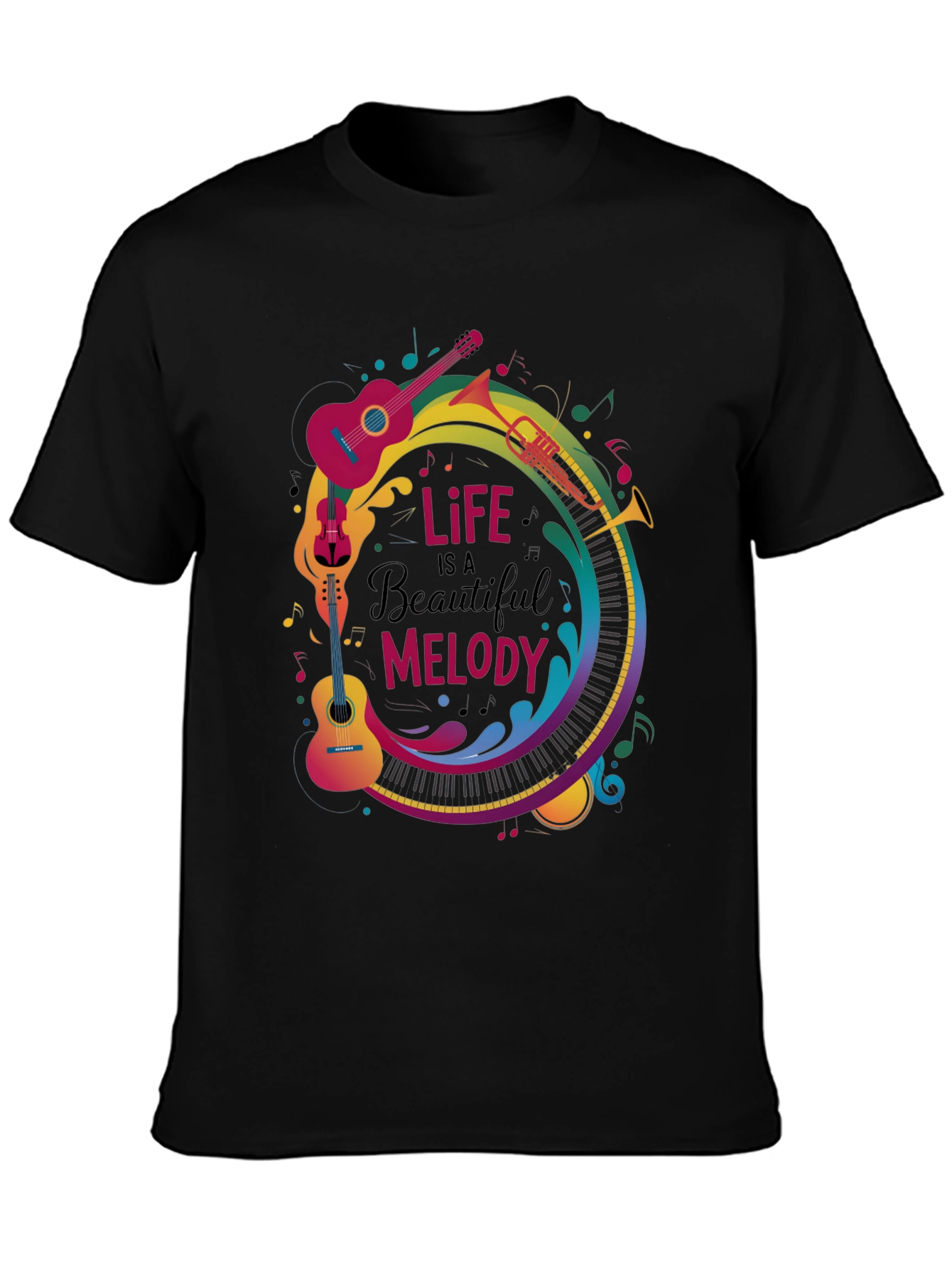 Life is a Beautiful Melody Graphic T-Shirt