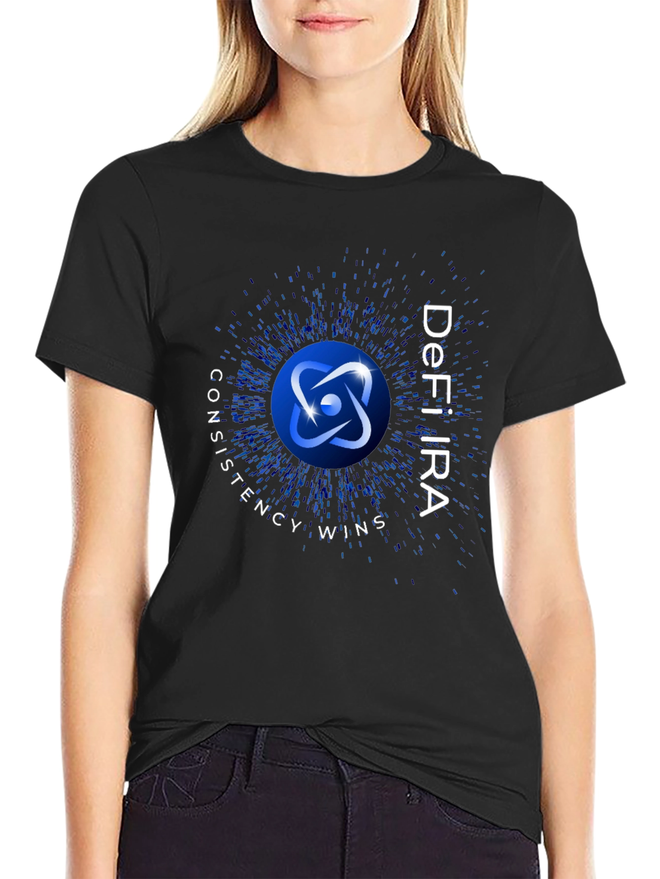 DeFi IRA Consistency Wins Black T-Shirt