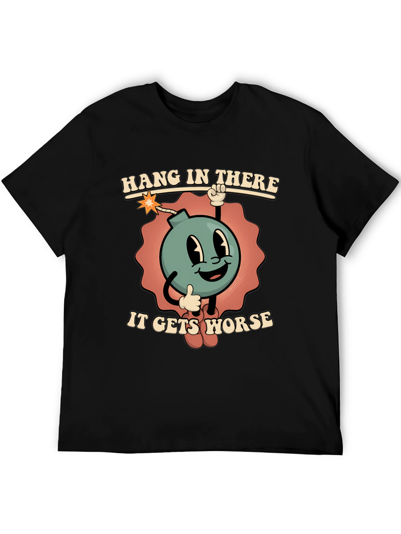 Hang In There Funny Cartoon Bomb T-Shirt