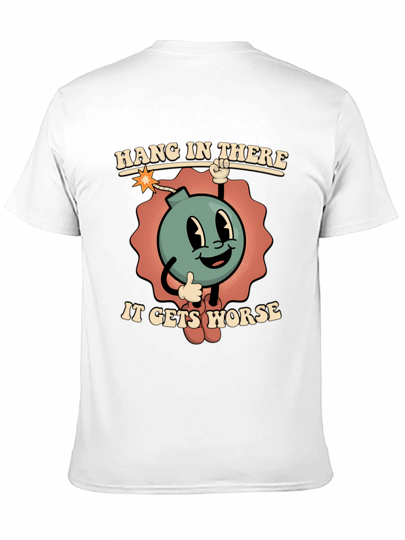 Hang In There Funny Cartoon Bomb T-Shirt
