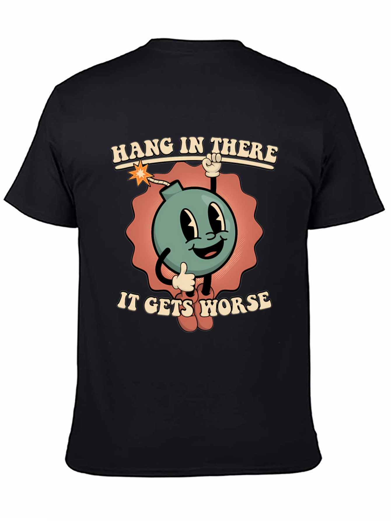 Hang In There Funny Cartoon Bomb T-Shirt