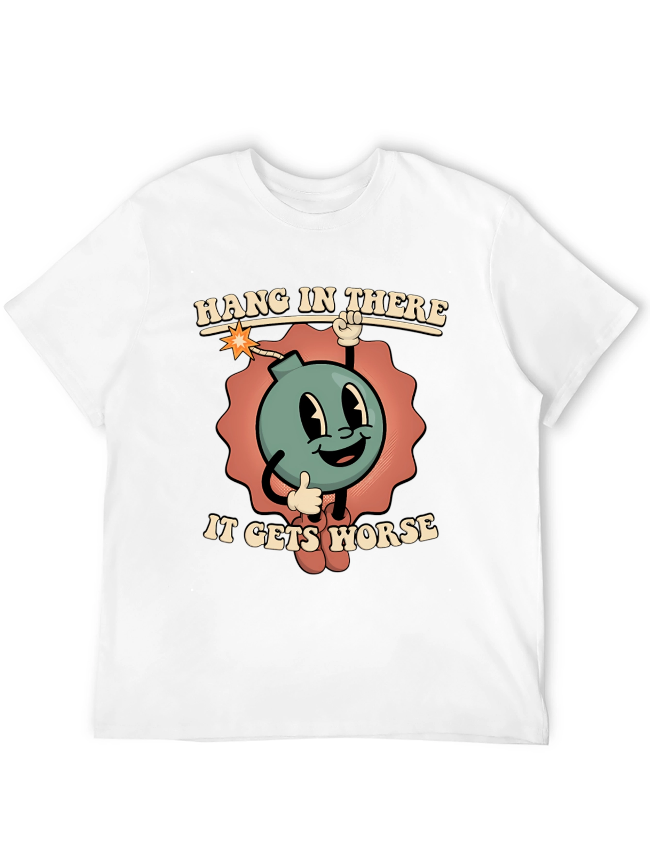 Hang In There Funny Cartoon Bomb T-Shirt