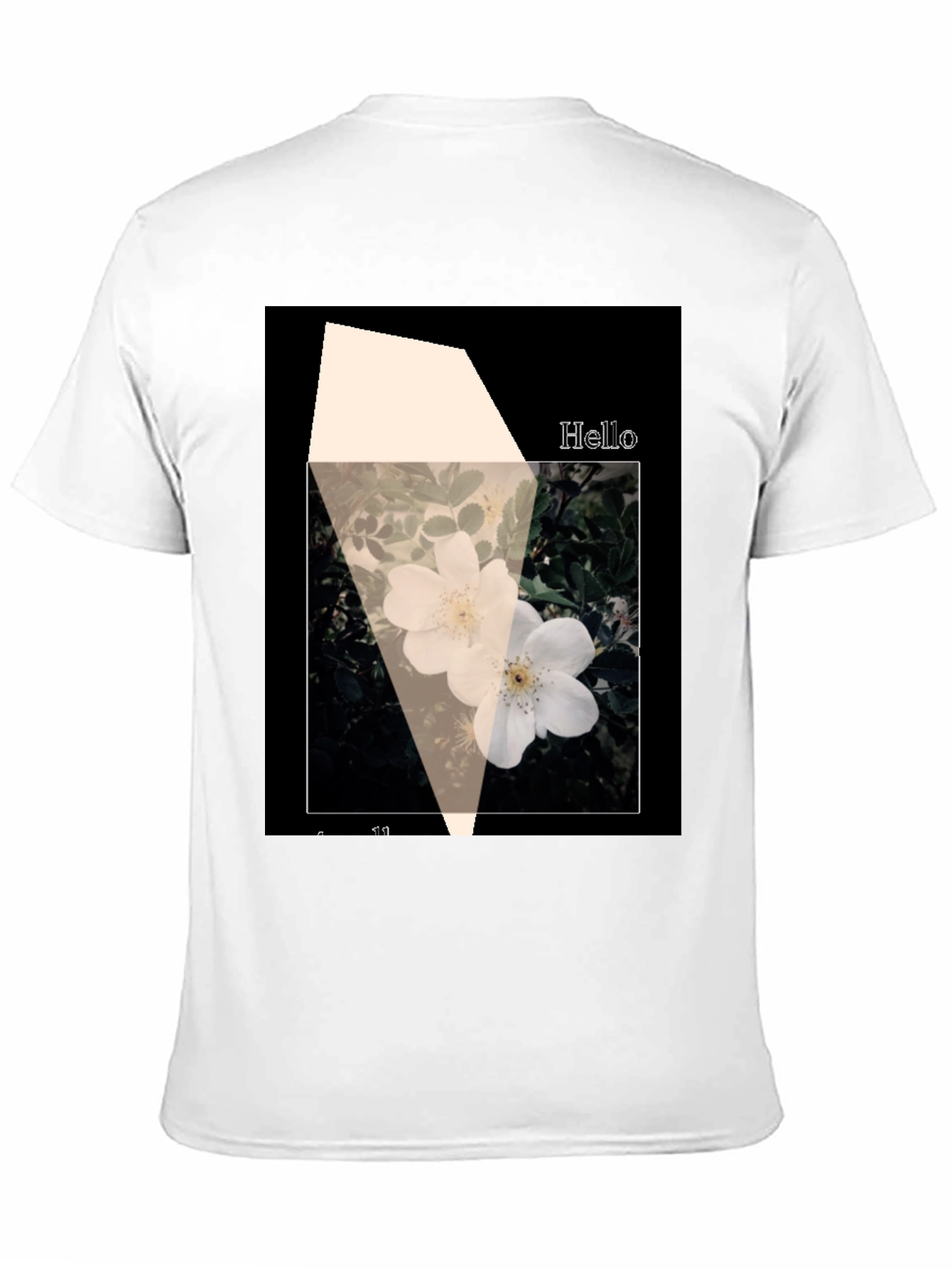 Floral Graphic Tee - Black Cotton Casual Top