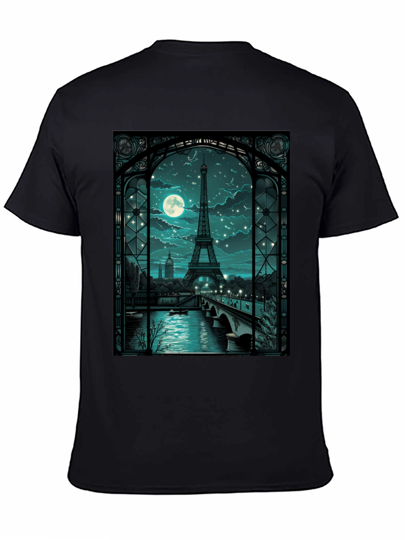 Paris Eiffel Tower at Night Graphic Tee