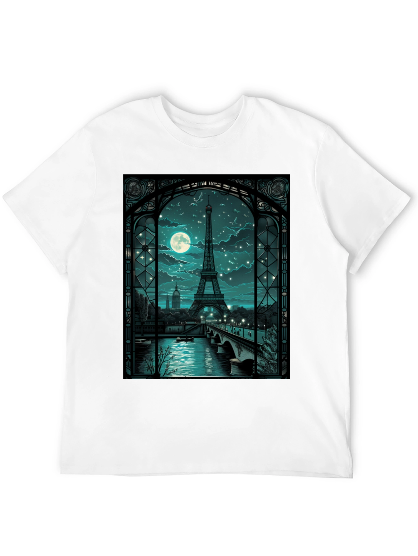 Paris Eiffel Tower at Night Graphic Tee