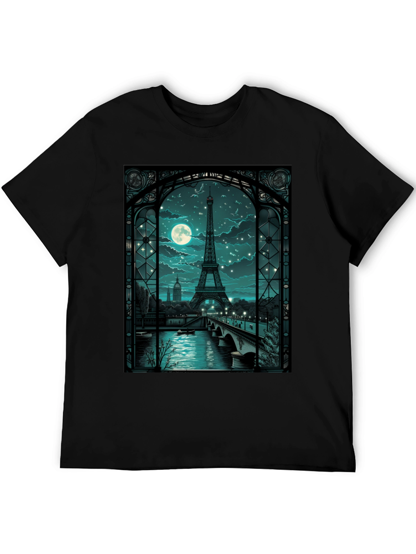 Paris Eiffel Tower at Night Graphic Tee
