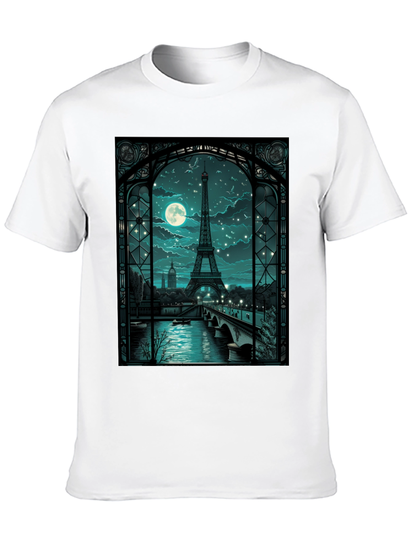 Paris Eiffel Tower at Night Graphic Tee