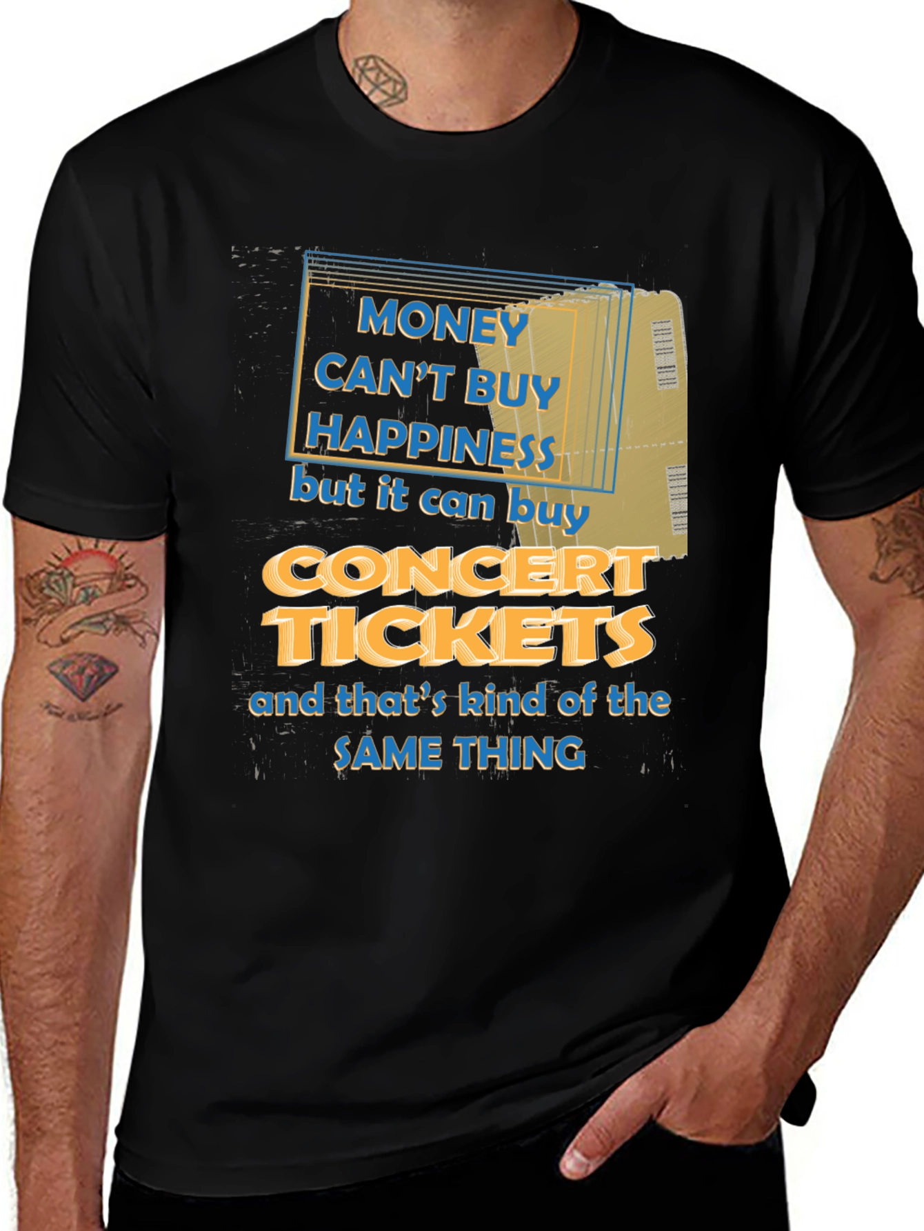 Concert Tickets Happiness Graphic Tee
